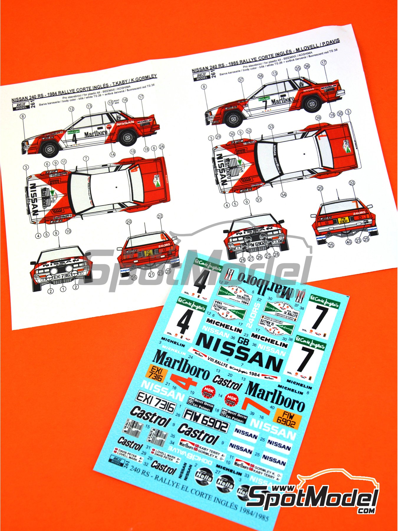 Reji Model 261: Marking / livery 1/24 scale - Nissan 240RS BS110